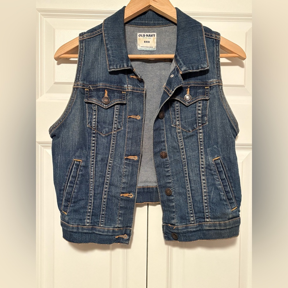 Old Navy Blue Denim Vest